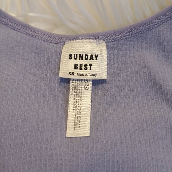 Aritzia Sunday Best Seamless Ribbed Crop Top - Size XS - Picture 2 of 2